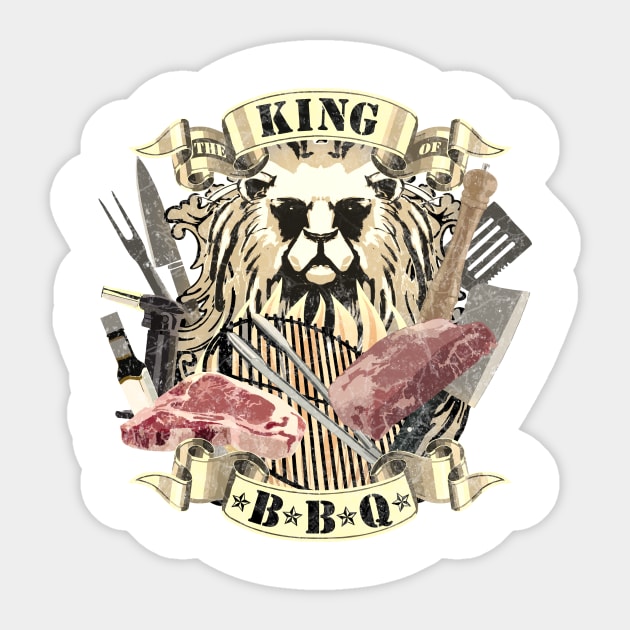 The King of BBQ Sticker by ahgee